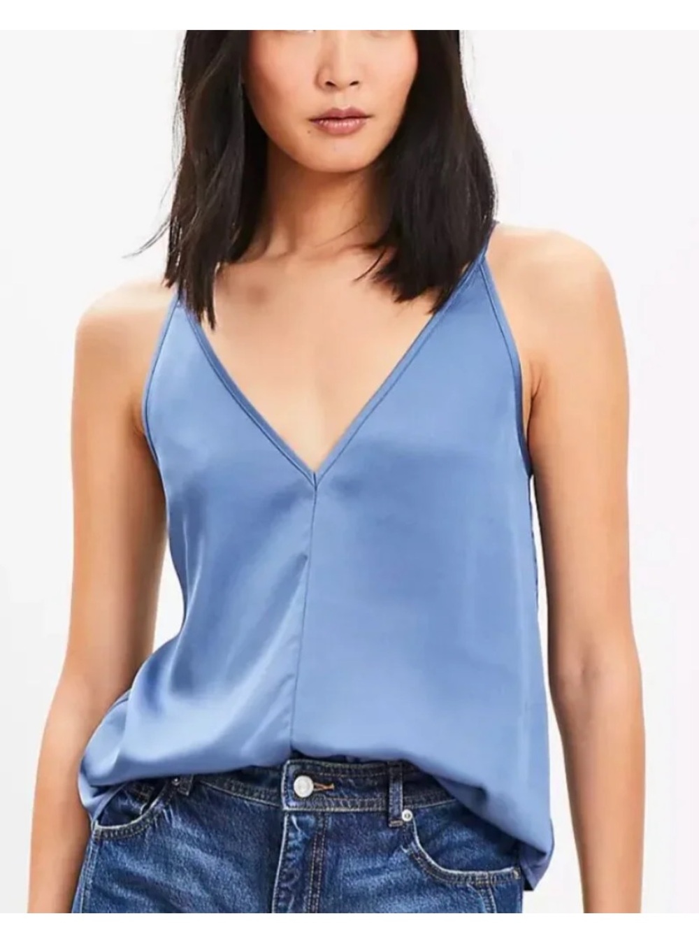 NWOT Loft Satin Double V Camisole Top